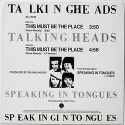 Talking Heads This Must Be The Place (Naive Melody) USED VINYL 12INCH 33 S RPM PROMO