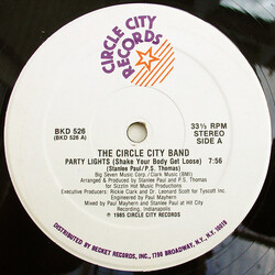 Circle City Band Party Lights (Shake Your Body Get Loose) USED VINYL 12INCH 33 S RPM STEREO