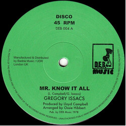 Gregory Isaacs / Ossie Hibbert / The Revolutionaries Mr. Know It All / War Of The Stars USED VINYL 12INCH 45 RPM REISSUE