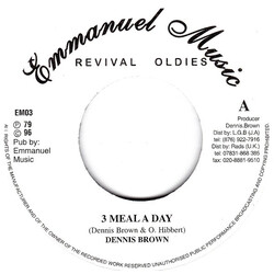 Dennis Brown 3 Meal A Day USED VINYL 7INCH 45 RPM REPRESS
