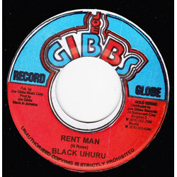 Black Uhuru Rent Man USED VINYL 7INCH 45 RPM SINGLE REPRESS