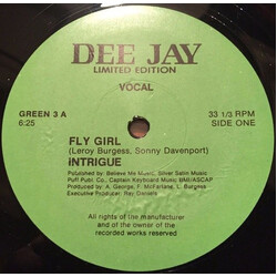 Intrigue Fly Girl USED VINYL 12INCH 33 S RPM LIMITED EDITION