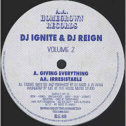 DJ Ignite & DJ Reign Volume 2 USED VINYL 12INCH 45 RPM
