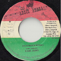 Earl Zero Righteous Works USED VINYL 7INCH 45 RPM REISSUE