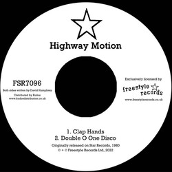 Highway Motion Clap Hands / Double O One Disco USED VINYL 7INCH 45 RPM REISSUE