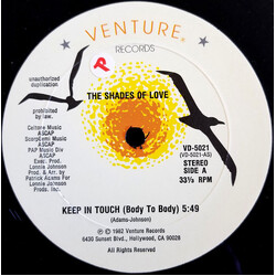 Shades Of Love Keep In Touch (Body To Body) USED VINYL 12INCH 33 S RPM STEREO