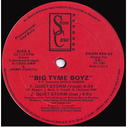 Big Tyme Boyz / Sheila Harris (2) Quiet Storm USED VINYL 12INCH 33 S RPM PROMO