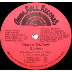 Donna Williams Alabyes USED VINYL 12INCH 33 S RPM