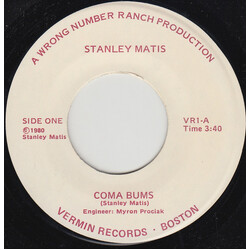 Stanley Matis Coma Bums USED VINYL 7INCH 45 RPM
