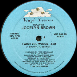 Jocelyn Brown I Wish You Would USED VINYL 12INCH 33 S RPM SINGLE STEREO