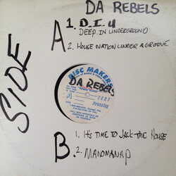 DA Rebels D.I.U. (Deep In Underground) USED VINYL 12INCH 33 S RPM TEST PRESSING