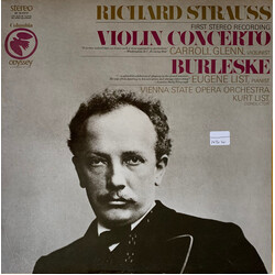 Richard Strauss / Carroll Glenn / Eugene List / Orchester Der Wiener Staatsoper / Dr. Kurt List Violin Concerto / Burleske Vinyl LP USED