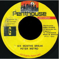 Peter Metro Six Months Break USED VINYL 7INCH 45 RPM