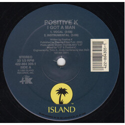 Positive K I Got A Man / Night Shift USED VINYL 12INCH 33 S RPM STEREO