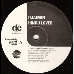 Djaimin Hindu Lover USED VINYL 12INCH 33 S RPM PROMO