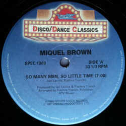 Miquel Brown So Many Men, So Little Time / The Miquel Brown Mix USED VINYL 12INCH REISSUE 33 S RPM