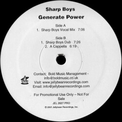 The Sharp Boys Generate Power USED VINYL 12INCH PROMO