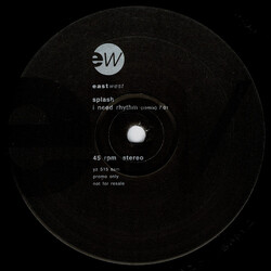 Splash (3) I Need Rhythm (Remix) USED VINYL 12INCH 45 RPM SINGLE SIDED PROMO STEREO