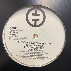 Take That It Only Takes A Minute USED VINYL 12INCH 45 RPM SINGLE PROMO