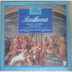 Ludwig van Beethoven / Sir Colin Davis / Arthur Grumiaux / Concertgebouworkest Violin Concerto In D, Opus 61 Vinyl LP USED