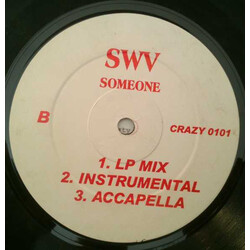 Yvette Michele / SWV Crazy / Someone USED VINYL 12INCH 33 S RPM UNOFFICIAL RELEASE