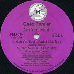 Chez Damier Can You Feel It USED VINYL 12INCH 33 S RPM