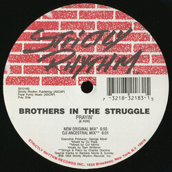 Brothers In The Struggle Prayin' USED VINYL 12INCH 33 S RPM