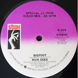 Rick Dees Bigfoot USED VINYL 12INCH 45 RPM
