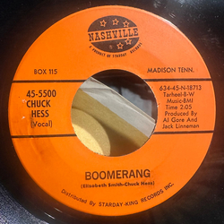 Chuck Hess Boomerang / New Orleans Vinyl 7" USED