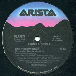 Angela Bofill Can't Slow Down Vinyl 12" USED