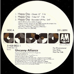 Uncanny Alliance Happy Day USED VINYL 12INCH PROMO
