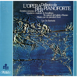 Luigi Dallapiccola / Lya De Barberis L'Opera Per Pianoforte Vinyl LP USED