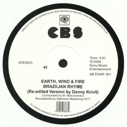 Earth, Wind & Fire Brazilian Rhyme / Runnin' USED VINYL 12INCH 33 S RPM 45 RPM REISSUE REMASTERED