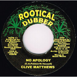Clive Matthews No Apology USED VINYL 7INCH 45 RPM REISSUE