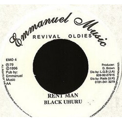 Black Uhuru Rent Man USED VINYL 7INCH 45 RPM REISSUE