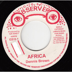Dennis Brown Africa USED VINYL 7INCH 45 RPM REISSUE