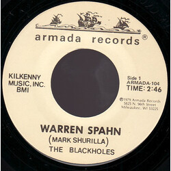 The Blackholes Warren Spahn USED VINYL 7INCH 45 RPM SINGLE