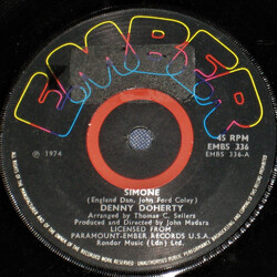 Denny Doherty Simone USED VINYL 7INCH 45 RPM SINGLE