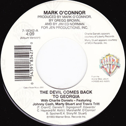 Mark O'Connor / Charlie Daniels / Doug Kershaw The Devil Comes Back To Georgia / Diggy Diggy Lo Vinyl 7" USED