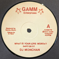 DJ Monchan What Is Your Love Worth? USED VINYL 12INCH 45 RPM