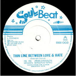 B.B. Seaton / Phil Francis (3) Thin Line Between Love & Hate / Laugh It Off USED VINYL 12INCH SINGLE