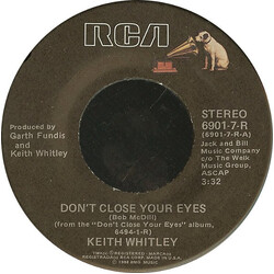 Keith Whitley Don't Close Your Eyes USED VINYL 7INCH 45 RPM