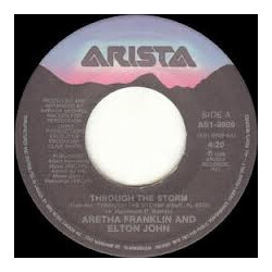 Aretha Franklin / Elton John Through The Storm USED VINYL 7INCH 45 RPM SINGLE
