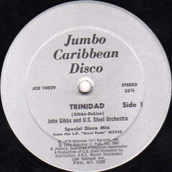 John Gibbs & The U.S. Steel Orchestra Trinidad USED VINYL 12INCH 33 S RPM