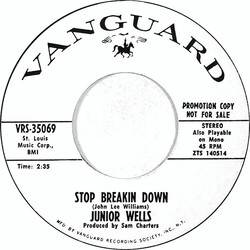Junior Wells Stop Breakin' Down / Mystery Train USED VINYL 7INCH 45 RPM PROMO STYRENE