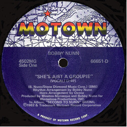 Bobby Nunn She's Just A Groupie USED VINYL 12INCH 33 S RPM
