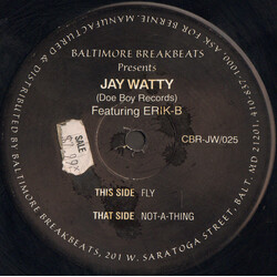 Jay Watty Fly / Not-A-Thing USED VINYL 12INCH 33 S RPM