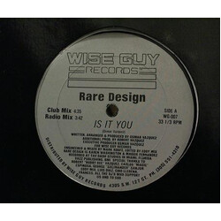 Rare Design Is It You USED VINYL 12INCH 33 S RPM