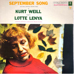 Lotte Lenya September Song And Other American Theatre Songs Of Kurt Weill Vinyl LP USED