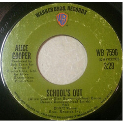 Alice Cooper auto-1 School's Out Vinyl 7" USED